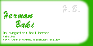 herman baki business card